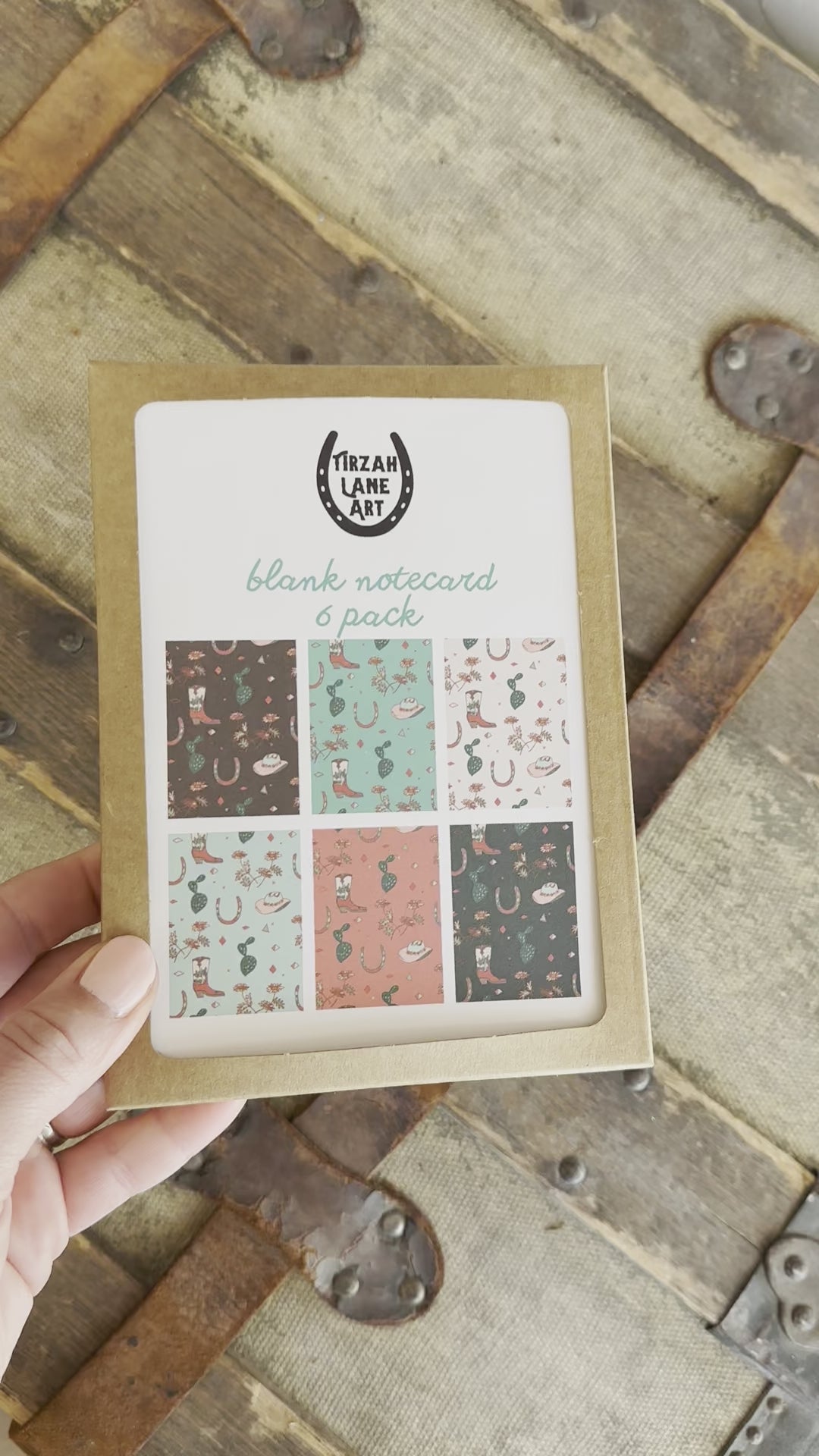 Western Cowboy Boot Blank Card Set